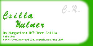 csilla mulner business card